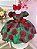 Vestido Infantil Verde Florido de Rosas Natal - Imagem 1