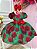 Vestido Infantil Verde Florido de Rosas Natal - Imagem 5