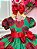 Vestido Infantil Verde Florido de Rosas Natal - Imagem 6