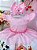 Vestido Infantil Fazendinha Rosa Pérolas Festas Luxo - Imagem 4