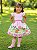 Vestido Infantil Fazendinha Rosa Pérolas Festas Luxo - Imagem 9