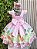 Vestido Infantil Fazendinha Rosa Pérolas Festas Luxo - Imagem 13