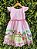 Vestido Infantil Fazendinha Rosa Pérolas Festas Luxo - Imagem 14