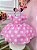 Vestido Infantil Rosa Poa Festa Luxo Aniversário - Imagem 2