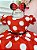 Vestido Infantil Vermelho Poa Festa Luxo Aniversário - Imagem 3