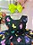 Vestido Infantil Preto Jardim das Borboletas Efeito Neon Luxo - Imagem 4