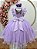 Vestido Infantil Lilas Bebe Bordado Jardim das Borboletas - Imagem 4