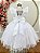Vestido Infantil Branco Batizado Bordado Jardim das Borboletas - Imagem 4