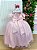 Vestido Infantil Longo Rosa Bebe Formatura Tule Glitter Festa - Imagem 5