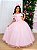 Vestido Infantil Longo Rosa Bebe Formatura Tule Glitter Festa - Imagem 7