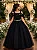Vestido Infantil Longo Preto Formatura Tule Glitter Festa - Imagem 1