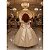 Vestido Infantil Formatura Dourado Longo Tule com Glitter 1 ao 18 - Imagem 3