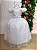 Vestido Infantil Festa Menina Branco Luxo Glitter Formatura - Imagem 1