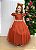 Vestido Infantil Formatura Terracota Longo Glitter - Imagem 2