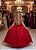 Vestido Infantil Formatura Vermelho Longo Glitter Dama - Imagem 2