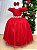 Vestido Infantil Formatura Vermelho Longo Glitter Dama - Imagem 4