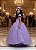 Vestido Infantil Formatura Lilás Longo Glitter Dama - Imagem 6