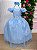 Vestido Infantil Formatura Azul Bebê Longo Glitter Dama - Imagem 4