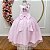 Vestido Infantil Longo Rosa Claro Luxo Daminhas Formaturas - Imagem 2