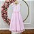 Vestido Infantil Longo Rosa Claro Luxo Daminhas Formaturas - Imagem 3