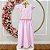 Vestido Infantil Rosa Busto Nervura Daminhas Luxo - Imagem 3