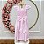 Vestido Infantil Rosa Busto Nervura Daminhas Luxo - Imagem 4