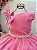 Vestido Infantil Longo Rosa Chiclete Luxo Daminhas Formaturas - Imagem 2