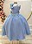 Vestido Infantil Longo Azul Luxo Daminhas Formaturas - Imagem 4
