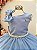 Vestido Infantil Longo Azul Luxo Daminhas Formaturas - Imagem 5