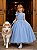 Vestido Infantil Longo Azul Luxo Daminhas Formaturas - Imagem 2
