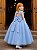 Vestido Infantil Longo Azul Luxo Daminhas Formaturas - Imagem 3
