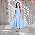 Vestido Infantil Longo Azul Bebe Para Daminha Formatura Festa - Imagem 4