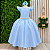 Vestido Infantil Longo Azul Bebe Para Daminha Formatura Festa - Imagem 10