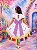 Vestido Infantil Lapis Aquarela Formatura ABC Branco - Imagem 5