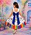 Vestido Infantil Lapis Aquarela Formatura ABC Branco e Azul Royal - Imagem 4