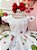 Vestido Infantil Branco Aquarela Cinto de Pérolas Festas - Imagem 2