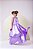 Fantasia Princesa Infantil Lilas Contos de Fadas Luxo Longa Festas Aniversário - Imagem 3
