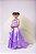Fantasia Princesa Infantil Lilas Contos de Fadas Luxo Longa Festas Aniversário - Imagem 4