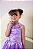 Fantasia Princesa Infantil Lilas Contos de Fadas Luxo Longa Festas Aniversário - Imagem 5