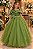 Vestido Infantil Longo Verde Militar Formatura Tule Glitter Festa - Imagem 1