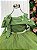 Vestido Infantil Longo Verde Militar Formatura Tule Glitter Festa - Imagem 3