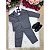 Conjunto Social Infantil Terno Cinza Grafite Kit completo - Imagem 2
