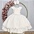 Vestido Infantil Luxo Festa Off White com Glitter e Pérolas - Imagem 2