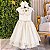Vestido Infantil Luxo Festa Off White com Glitter e Pérolas - Imagem 5