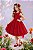 Vestido Infantil Luxo Festa Vermelho com Glitter e Pérolas - Imagem 1