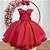 Vestido Infantil Luxo Festa Vermelho com Glitter e Pérolas - Imagem 2