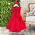 Vestido Infantil Luxo Festa Vermelho com Glitter e Pérolas - Imagem 6