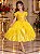 Vestido Infantil Princesas Amarelo Festa Luxo Aniversário - Imagem 6