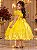 Vestido Infantil Princesas Amarelo Festa Luxo Aniversário - Imagem 8