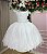 Vestido Infantil Festa Luxo Menina Pérolas Branco Luxo - Imagem 5